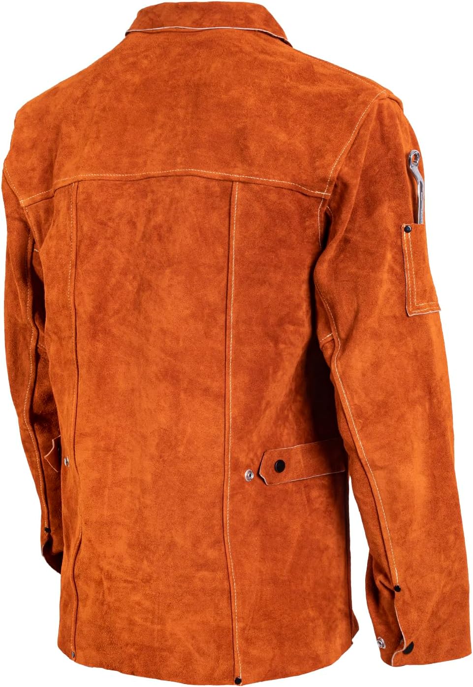 leather welding jacket flame resistant heavy duty work welder jackets split cowhide welding coat for men women