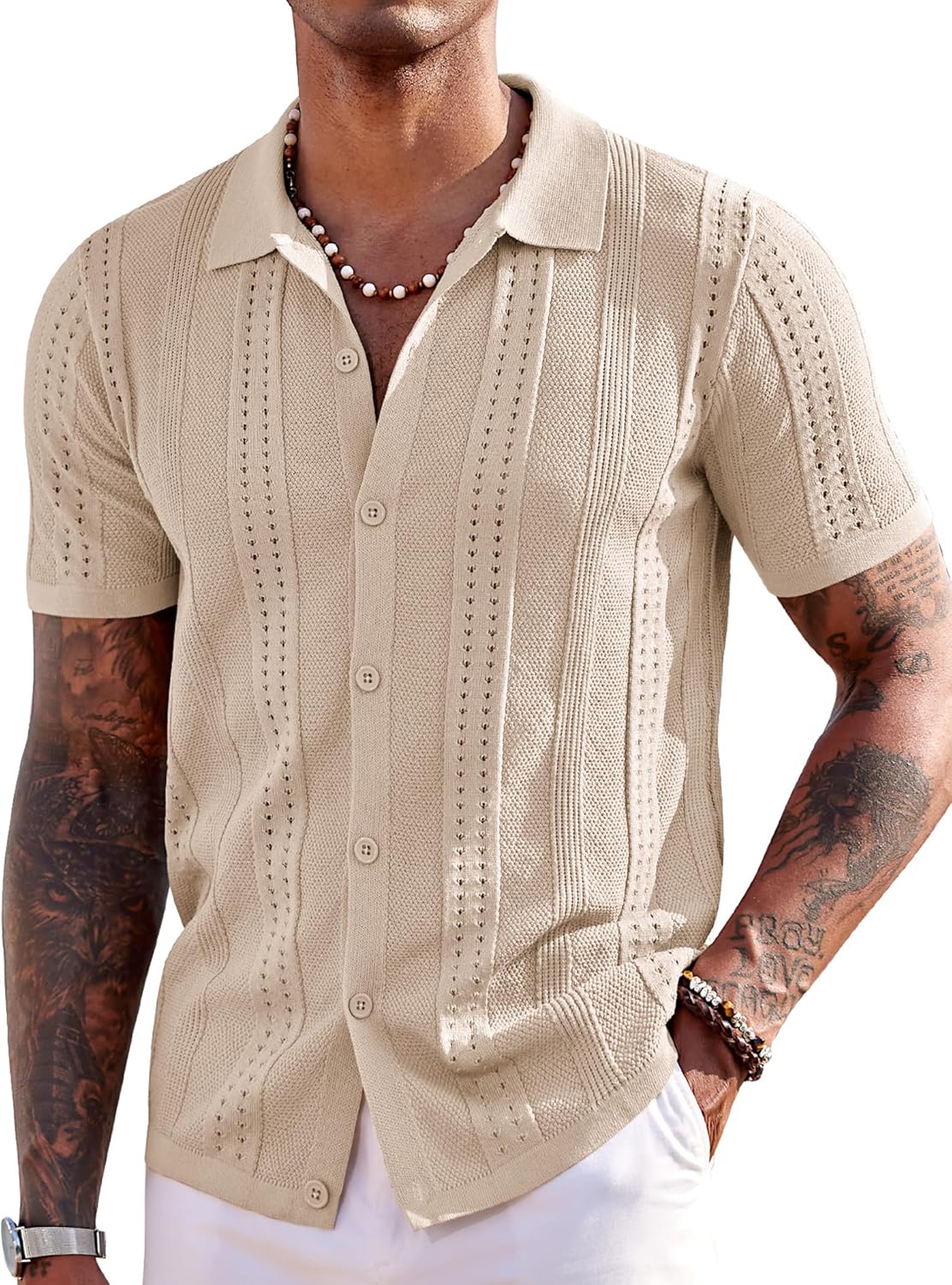 men knit shirts short sve button down polo shirt fashion casual summer beach shirts